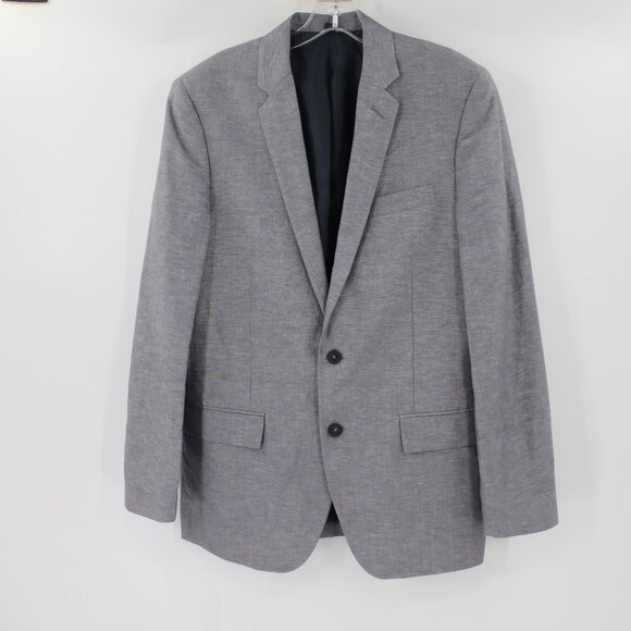 J crew sport coat mens 40R slub linen Thompson two button gray notch lapel - Picture 1 of 12